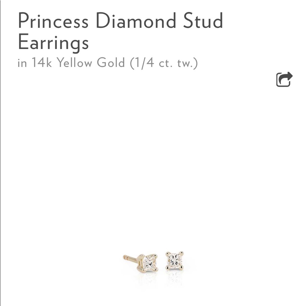 BLUE NILE Princess Stud Earrings